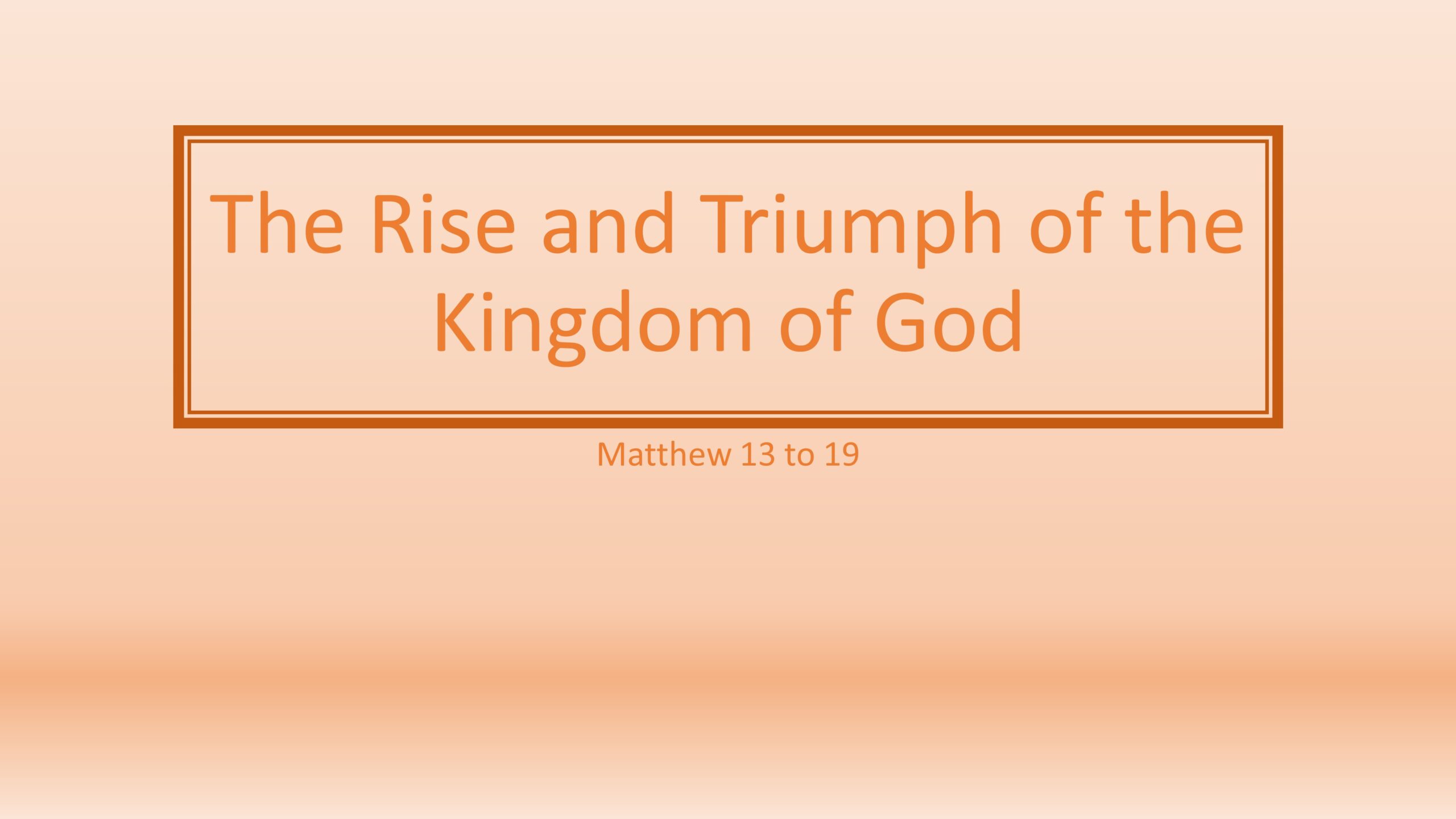 Sermon Series Matthew banner