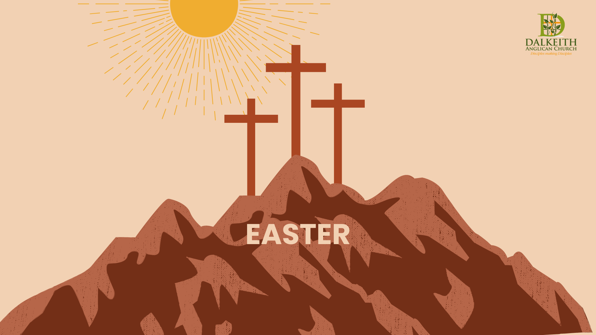 Brown Yellow Simple Good Friday Flyer (1920 X 1080 Px)